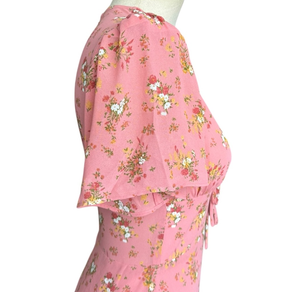 New Reformation Mya Mini Dress in Rosato Pink - Picture 9 of 12